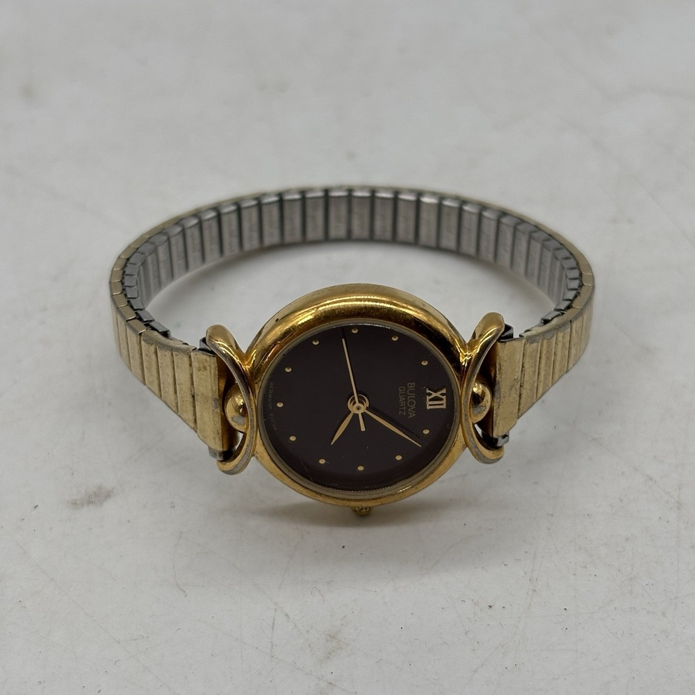Bulova Women's Quartz, Burgundy Dial, Gold Tone Needs New Battery
